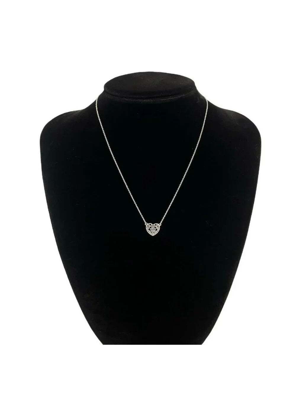 Tiffany & Co Vintage Enchant Heart Necklace 925 Sterling Silver